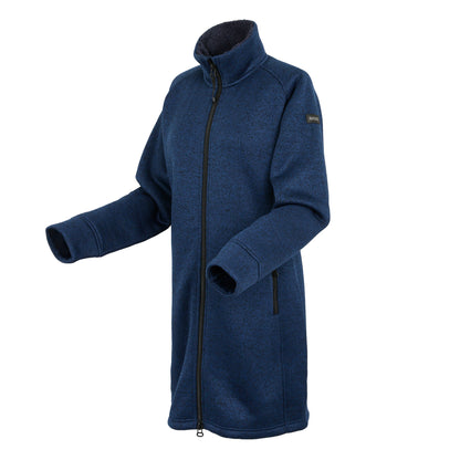 Navy - Side - Regatta Womens-Ladies Emilide Long Length Fleece Jacket