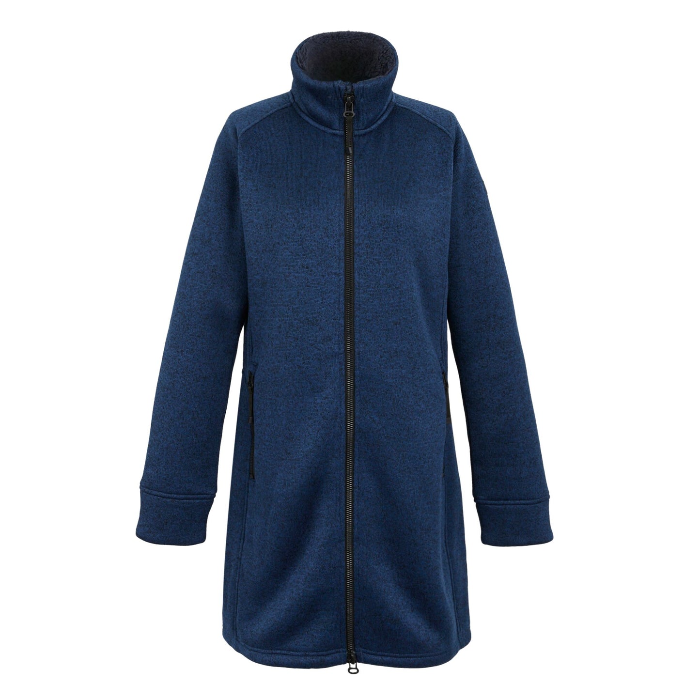 Navy - Front - Regatta Womens-Ladies Emilide Long Length Fleece Jacket