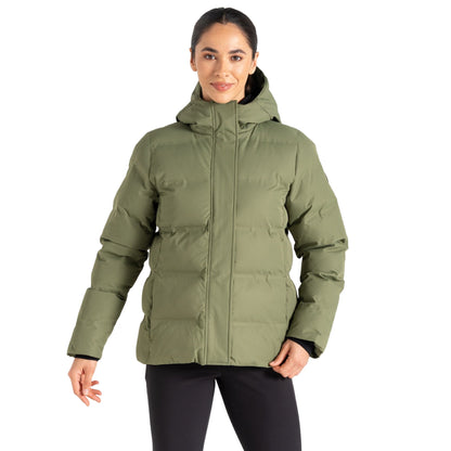 Olivine Green - Side - Dare 2B Womens-Ladies Entrusted Padded Jacket