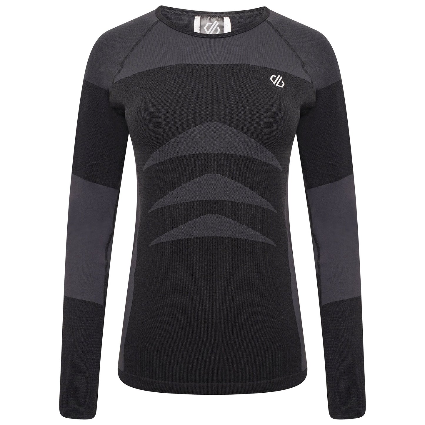 Black - Front - Dare 2B Womens-Ladies In The Zone II Long-Sleeved Base Layer Top