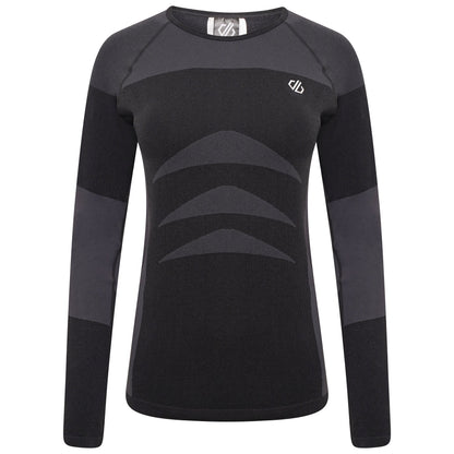 Black - Front - Dare 2B Womens-Ladies In The Zone II Long-Sleeved Base Layer Top