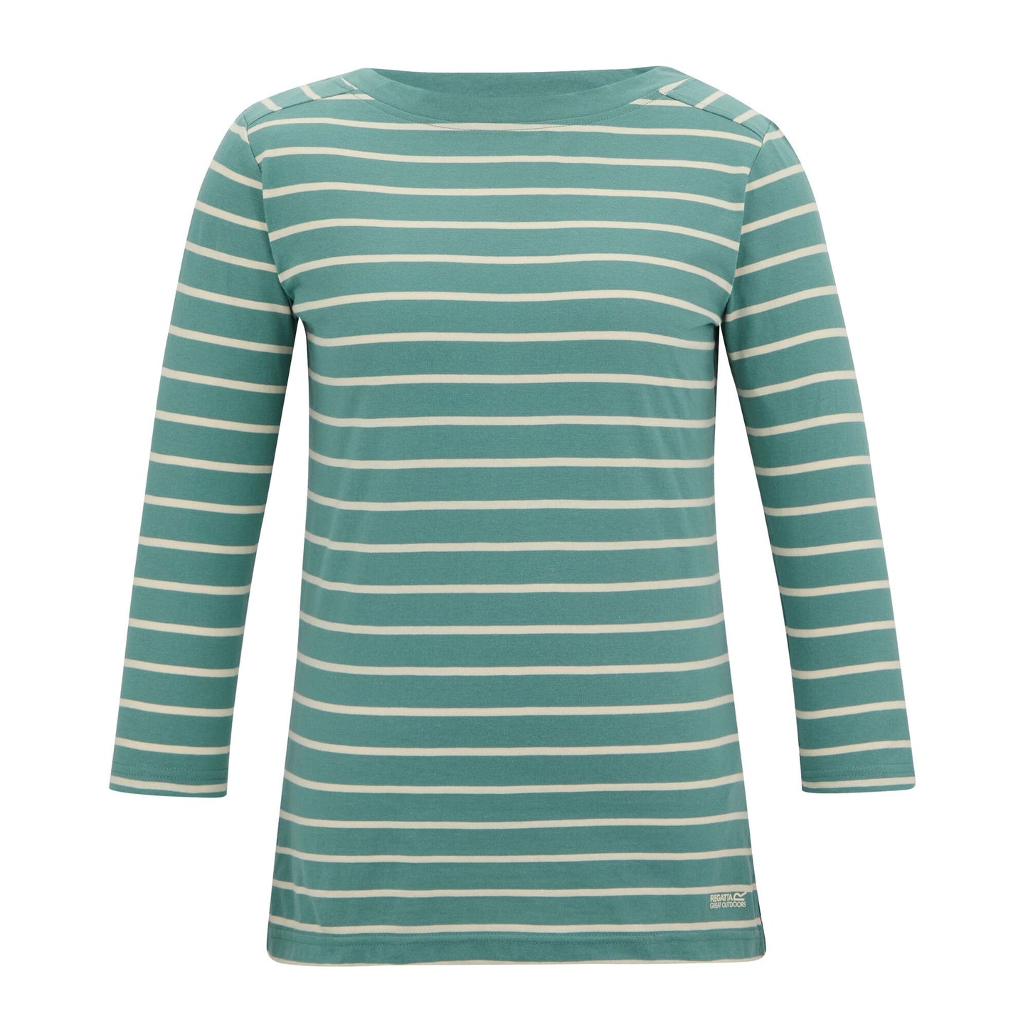 Ivy Moss-Light Vanilla - Front - Regatta Womens-Ladies Baylette II Striped T-Shirt