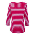 Pink Fusion-White - Back - Regatta Womens-Ladies Baylette II Striped T-Shirt