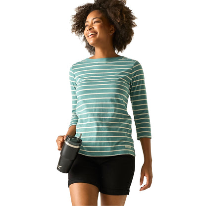 Ivy Moss-Light Vanilla - Lifestyle - Regatta Womens-Ladies Baylette II Striped T-Shirt