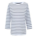 White-Navy - Front - Regatta Womens-Ladies Baylette II Striped T-Shirt