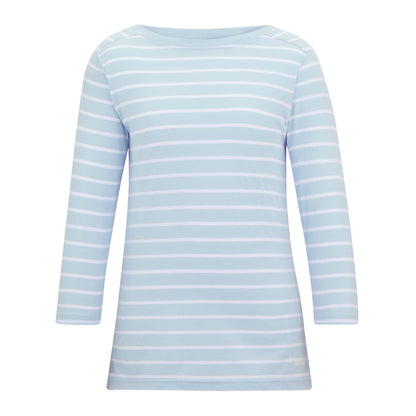 Skyway-White - Front - Regatta Womens-Ladies Baylette II Striped T-Shirt