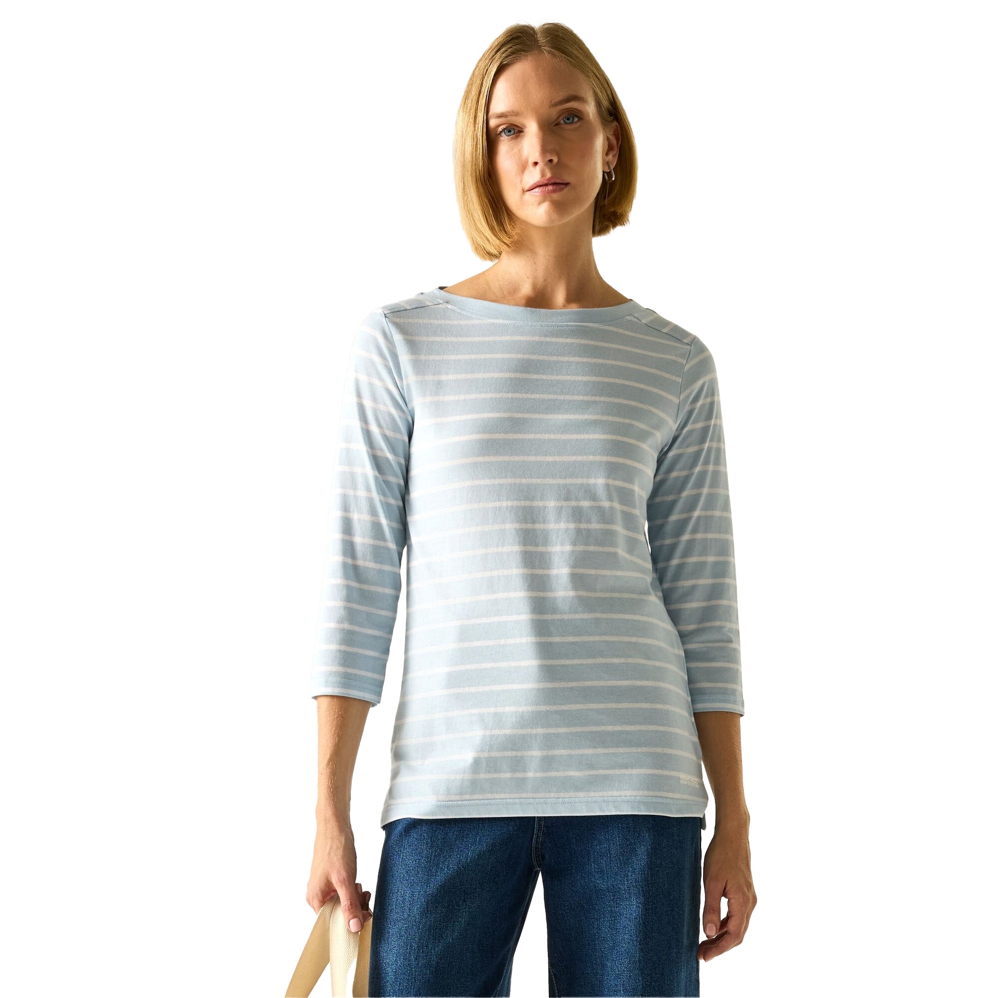 Skyway-White - Lifestyle - Regatta Womens-Ladies Baylette II Striped T-Shirt
