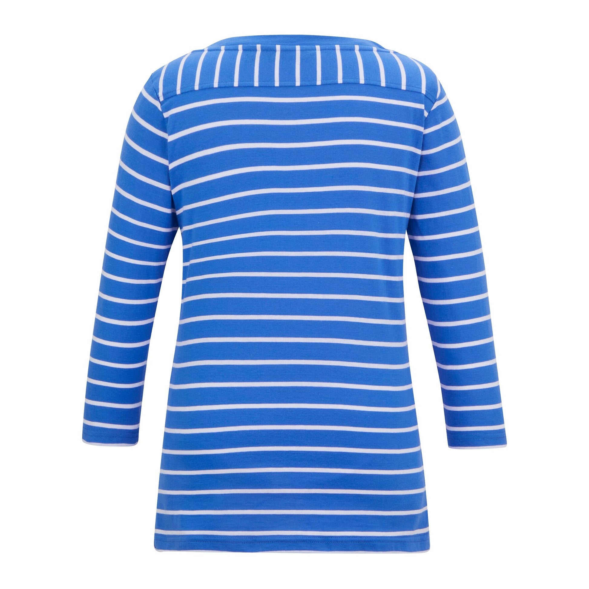 Sonic Blue-White - Back - Regatta Womens-Ladies Baylette II Striped T-Shirt