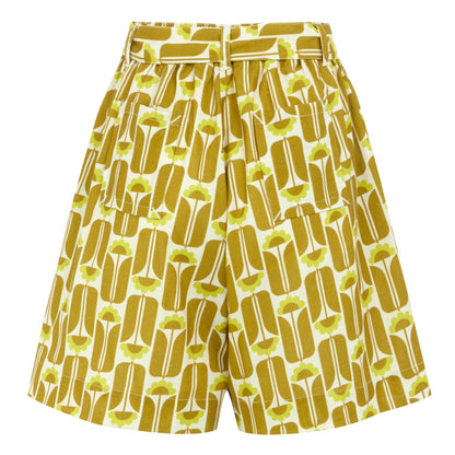 Yellow - Back - Regatta Womens-Ladies Orla Kiely Summer II Tall Flowers Shorts