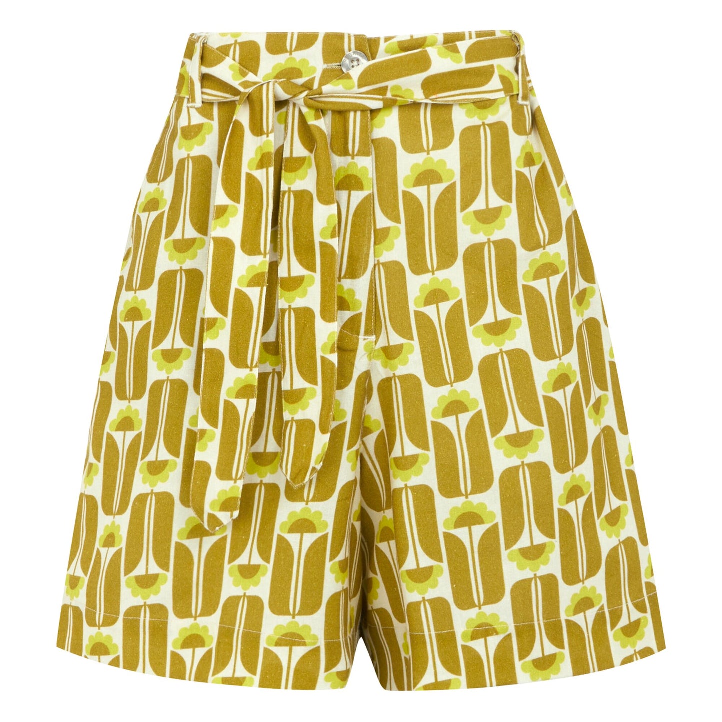 Yellow - Front - Regatta Womens-Ladies Orla Kiely Summer II Tall Flowers Shorts