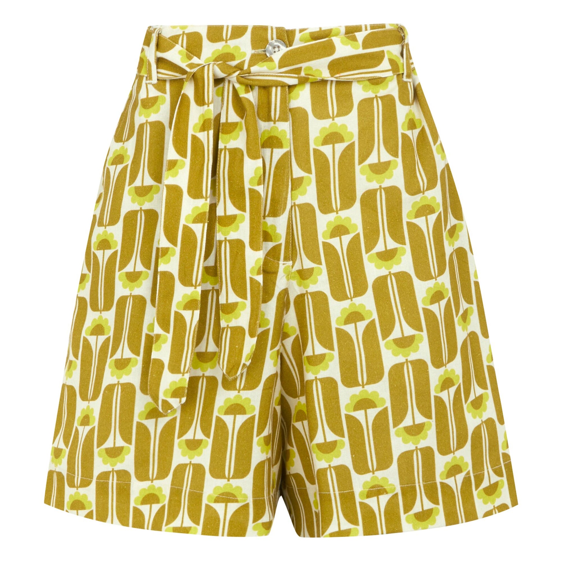 Yellow - Front - Regatta Womens-Ladies Orla Kiely Summer II Tall Flowers Shorts
