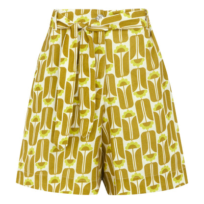 Yellow - Front - Regatta Womens-Ladies Orla Kiely Summer II Tall Flowers Shorts