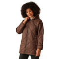 Dark Brown-Warm Taupe - Lifestyle - Regatta Womens-Ladies Emila Quilted Jacket