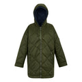 Dark Khaki-Navy - Front - Regatta Womens-Ladies Emila Quilted Jacket