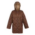 Dark Brown-Warm Taupe - Front - Regatta Womens-Ladies Emila Quilted Jacket