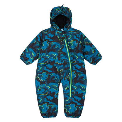 Kingfisher Blue - Front - Dare 2B Childrens-Kids Bambino II Camo Snowsuit