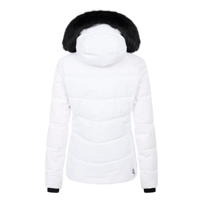 White - Back - Dare 2B Womens-Ladies Glamorize V Ski Jacket