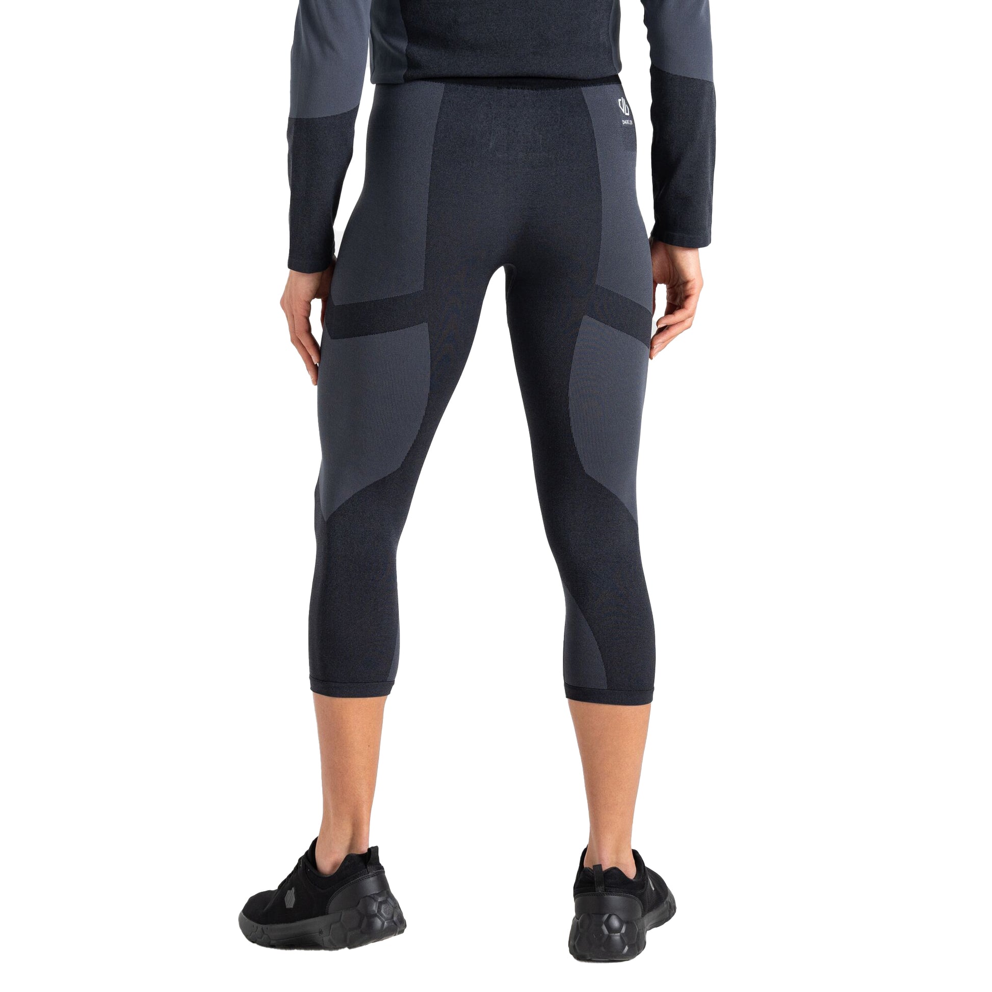 Black-Black - Back - Dare 2B Womens-Ladies In The Zone II Panel 3-4 Leggings