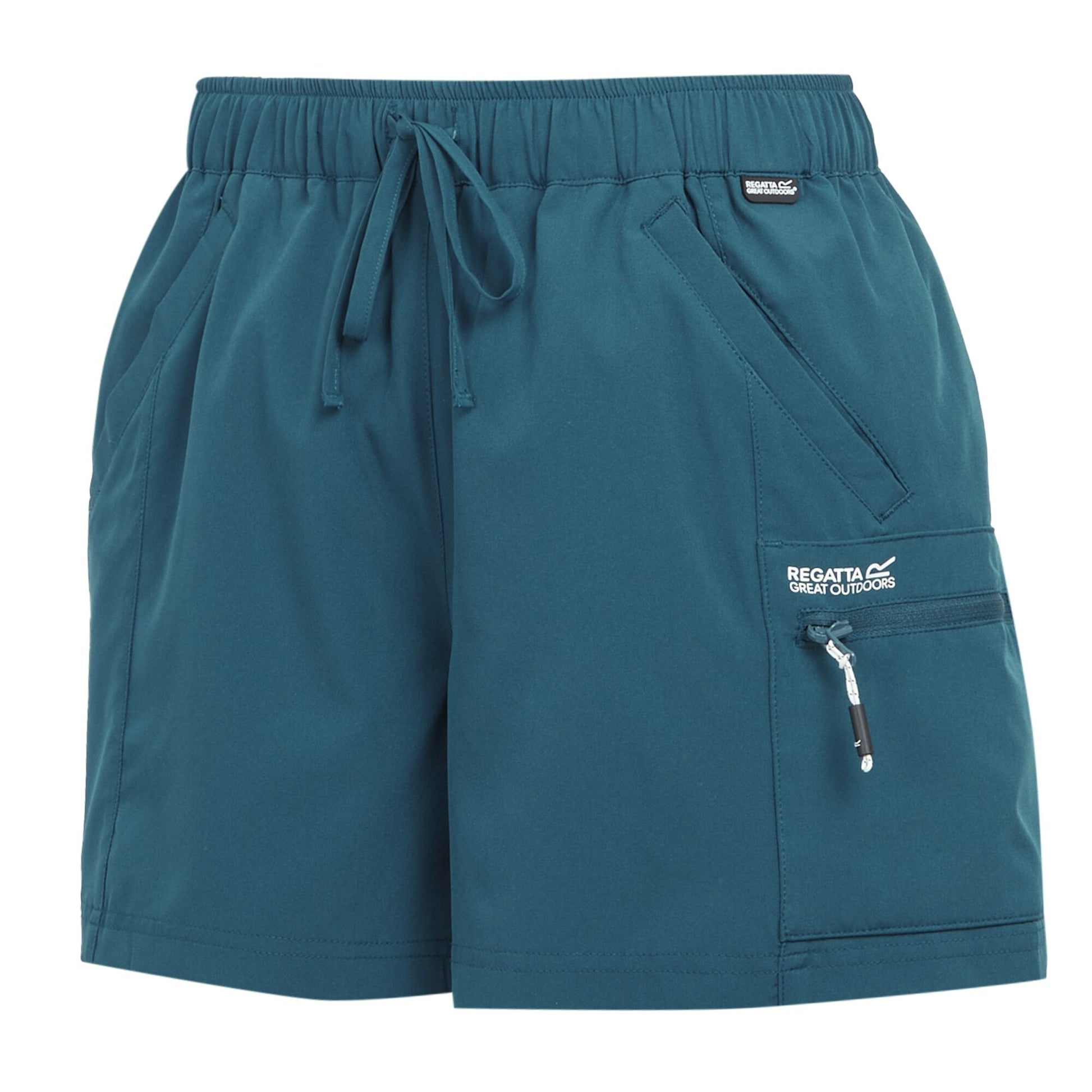 Moroccan Blue - Side - Regatta Womens-Ladies Travel Light Packaway Shorts