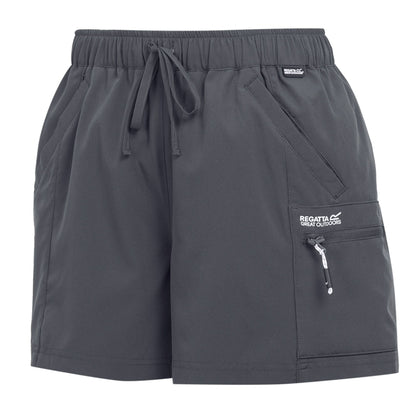 Seal Grey - Side - Regatta Womens-Ladies Travel Light Packaway Shorts
