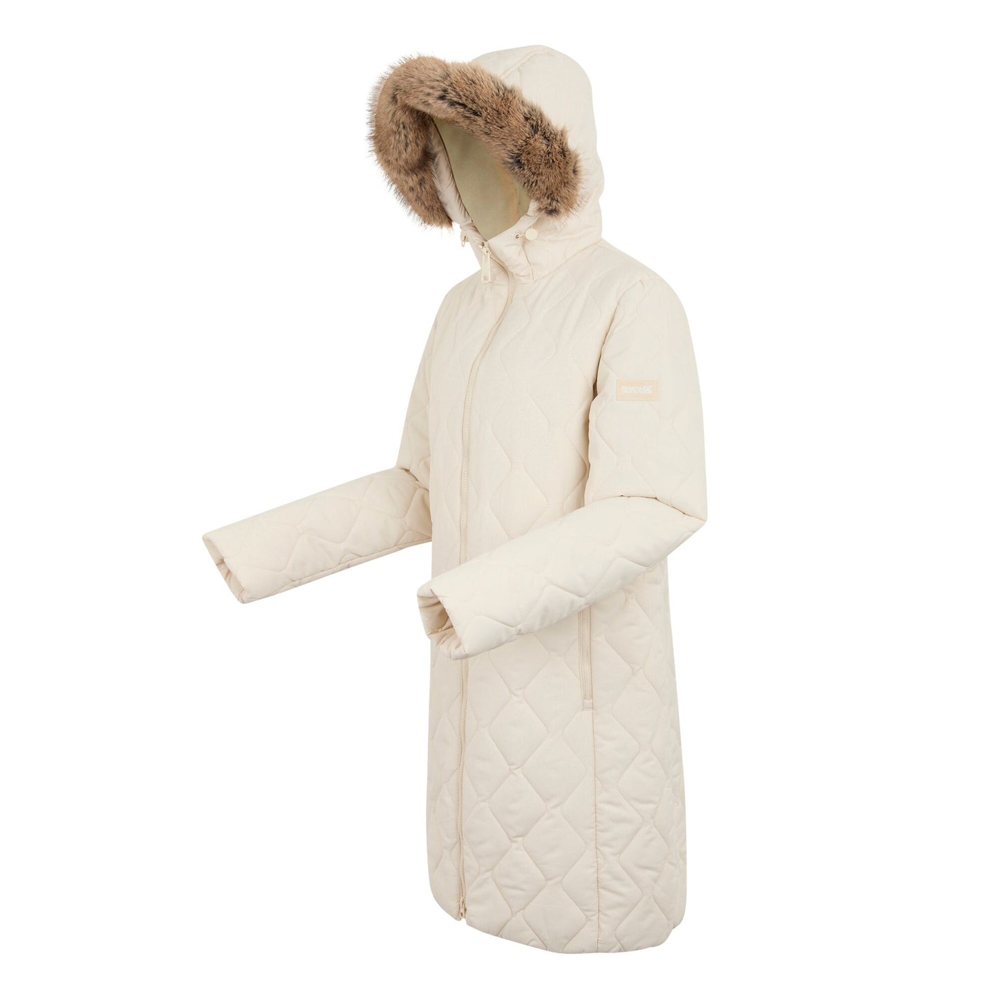 Light Vanilla - Side - Regatta Womens-Ladies Fritha III Insulated Parka