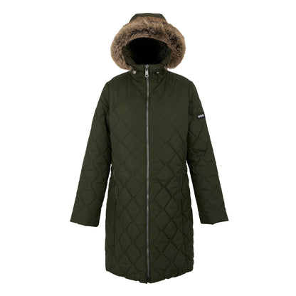 Dark Khaki - Front - Regatta Womens-Ladies Fritha III Insulated Parka