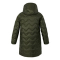 Dark Khaki-Black - Back - Regatta Childrens-Kids Cambrie Quilted Jacket