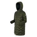 Dark Khaki-Black - Side - Regatta Childrens-Kids Cambrie Quilted Jacket