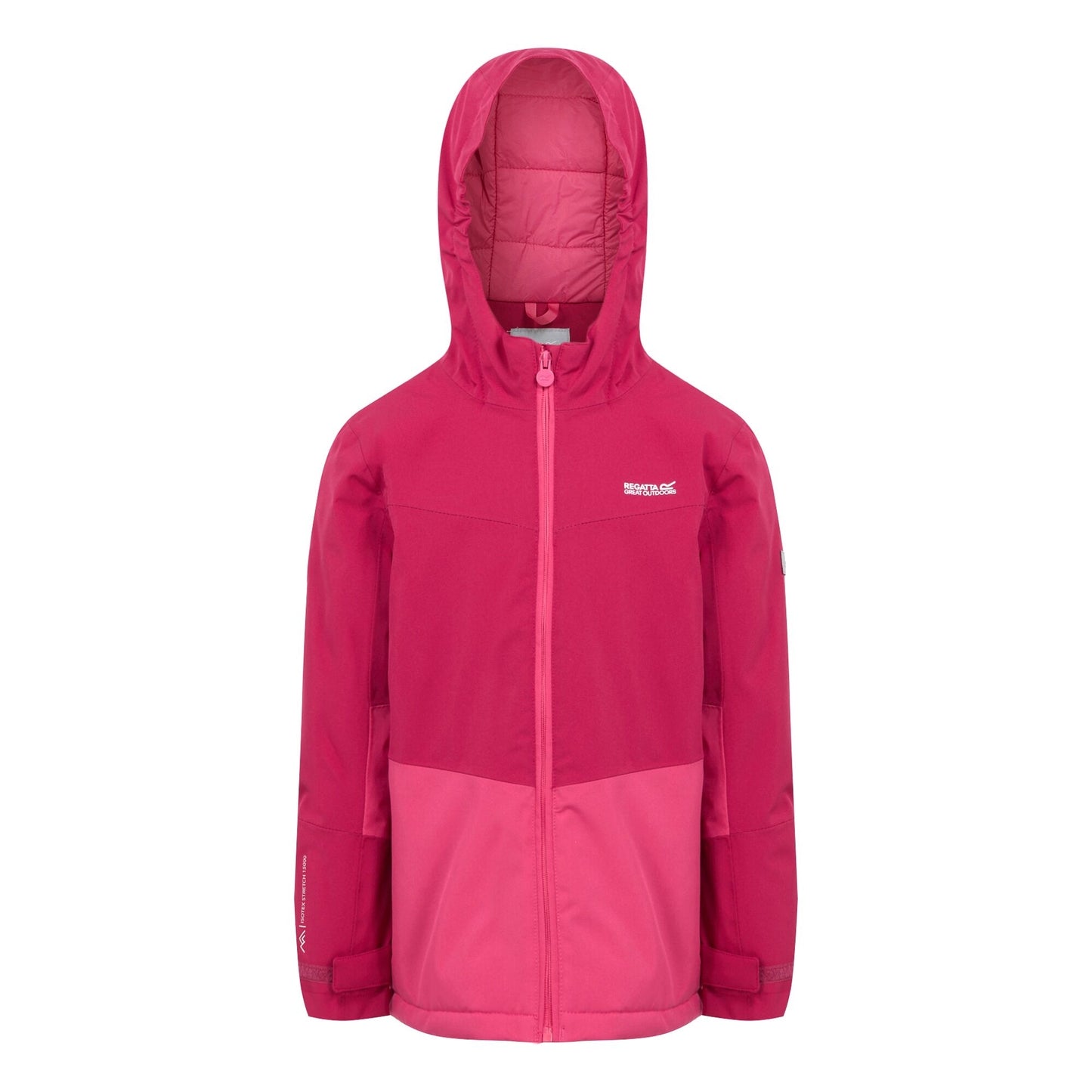Deep Pink-Hot Pink - Front - Regatta Childrens-Kids Highton V Padded Jacket