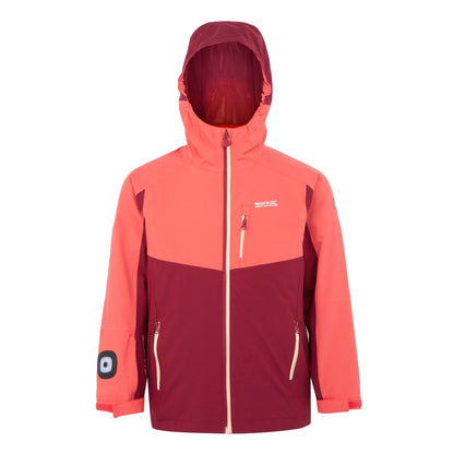 Rumba Red-Red Sky - Front - Regatta Girls Trekktain 3 in 1 Waterproof Jacket