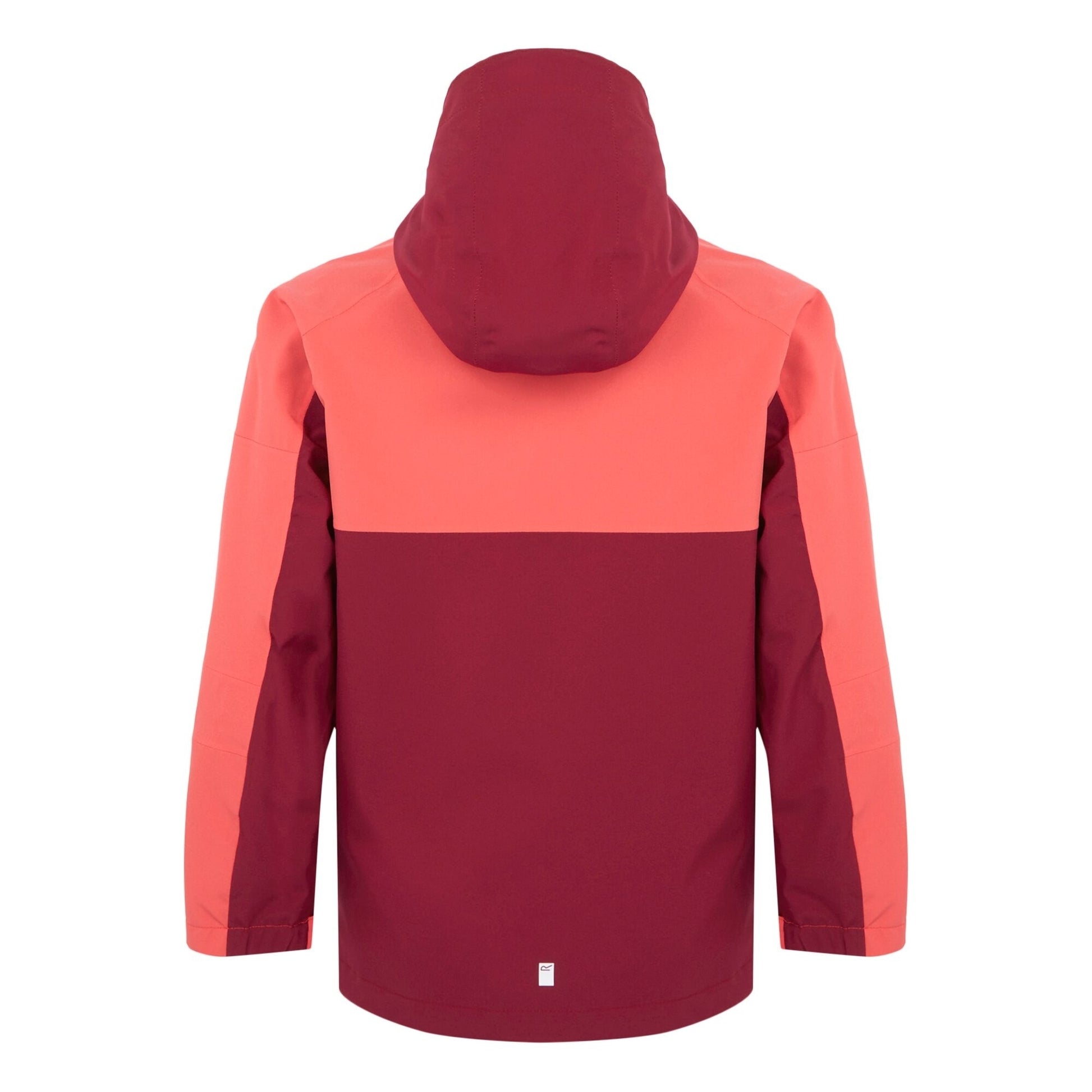 Rumba Red-Red Sky - Back - Regatta Girls Trekktain 3 in 1 Waterproof Jacket