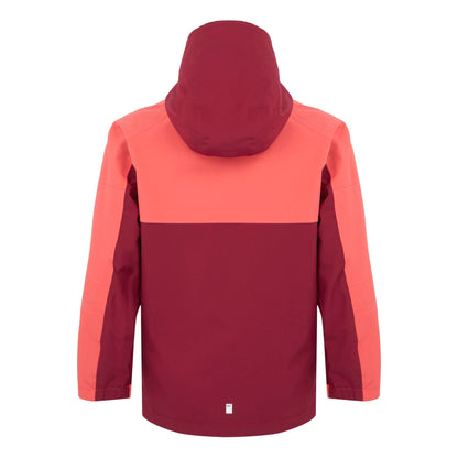 Rumba Red-Red Sky - Back - Regatta Girls Trekktain 3 in 1 Waterproof Jacket