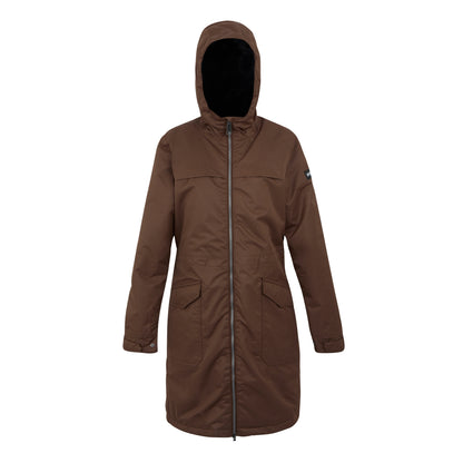 Dark Brown-Black - Front - Regatta Womens-Ladies Romine II Waterproof Jacket