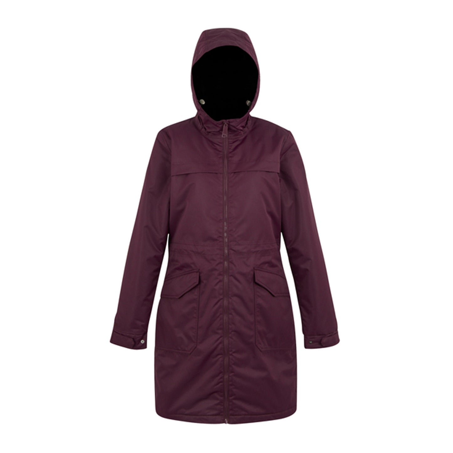 Fig-Black - Front - Regatta Womens-Ladies Romine II Waterproof Jacket