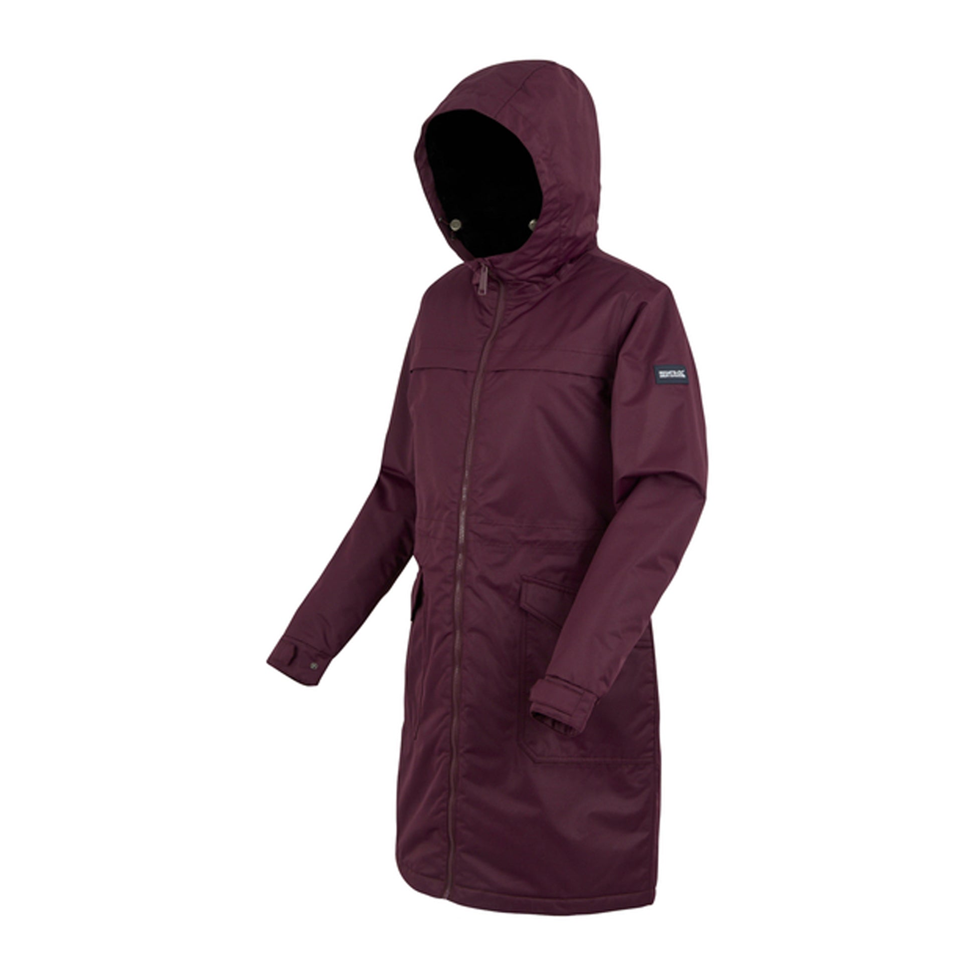 Fig-Black - Side - Regatta Womens-Ladies Romine II Waterproof Jacket