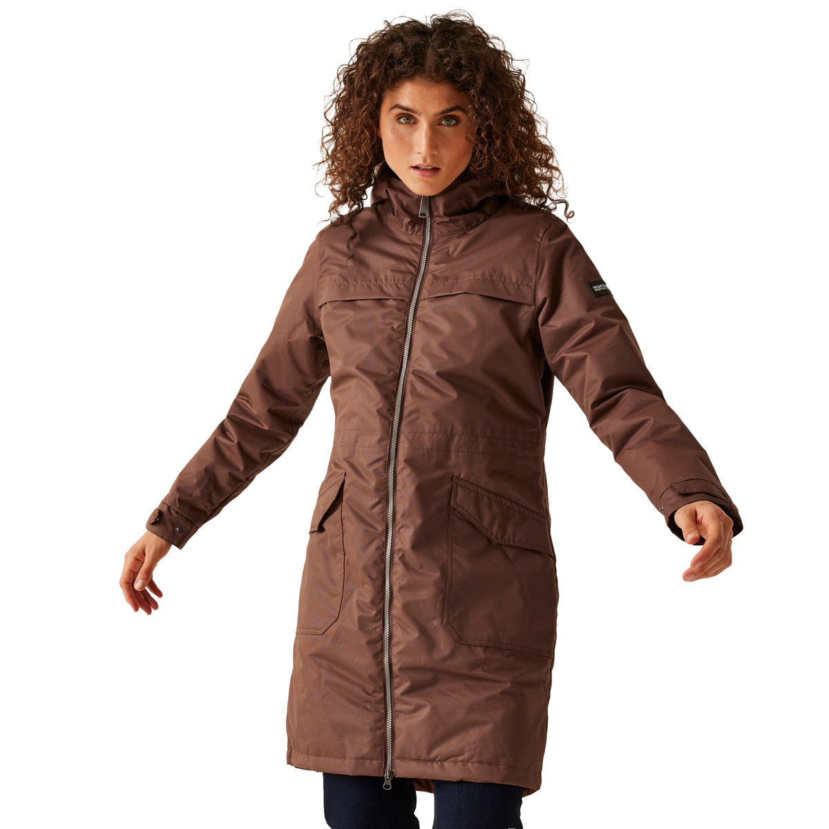 Dark Brown-Black - Lifestyle - Regatta Womens-Ladies Romine II Waterproof Jacket