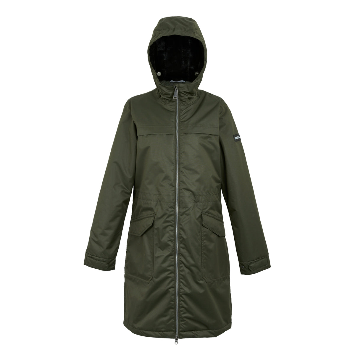 Dark Khaki-Black - Front - Regatta Womens-Ladies Romine II Waterproof Jacket