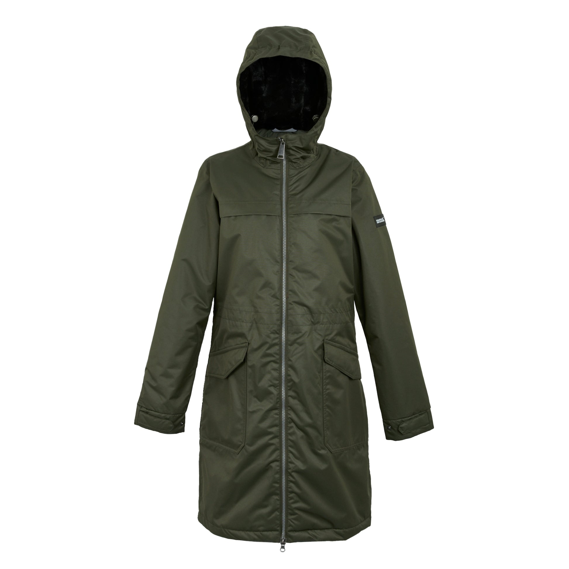 Dark Khaki-Black - Front - Regatta Womens-Ladies Romine II Waterproof Jacket