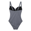Navy-White - Back - Regatta Womens-Ladies Stripe Seersucker Tummy Control One Piece Swimsuit