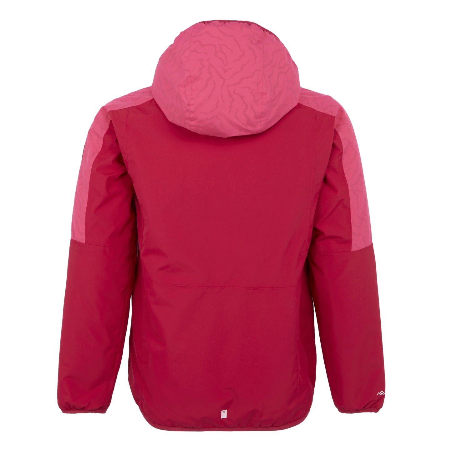 Deep Pink-Hot Pink - Back - Regatta Childrens-Kids Volcanics VIII Terrain Print Reflective Jacket