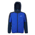 Olympic Blue-Navy - Front - Regatta Childrens-Kids Volcanics VIII Terrain Print Reflective Jacket