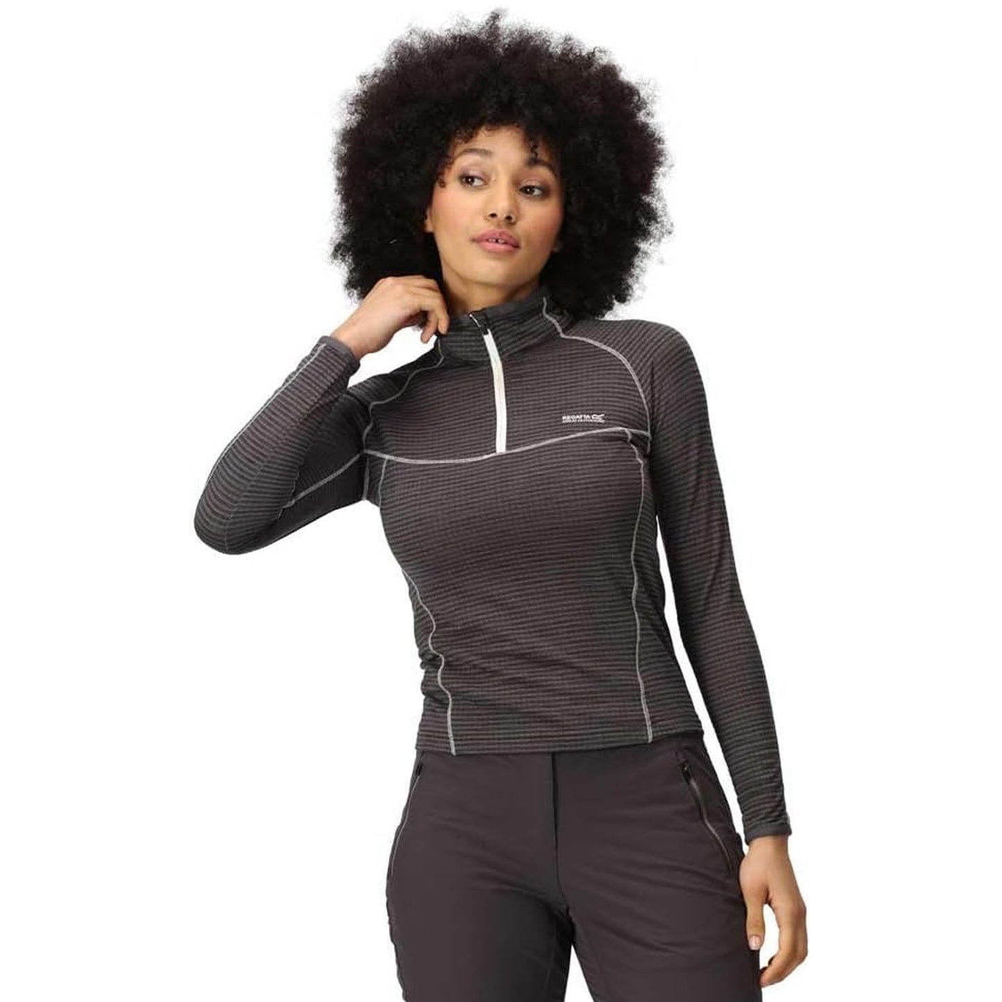 Seal Grey - Side - Regatta Womens-Ladies Yonder II Half Zip Fleece Top