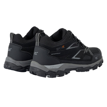 Black-Granite - Back - Regatta Mens Holcombe 3 Low Walking Boots