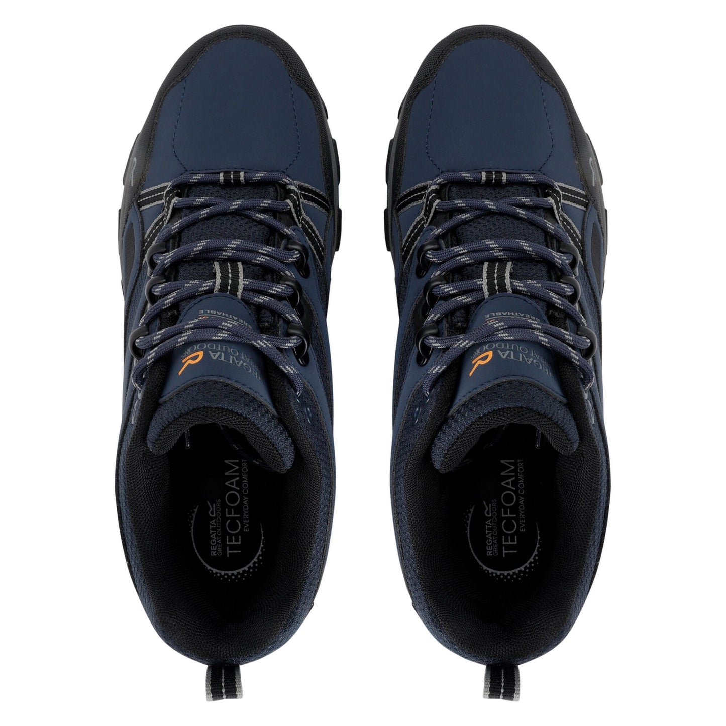 Navy-Dark Steel - Pack Shot - Regatta Mens Holcombe 3 Low Walking Boots