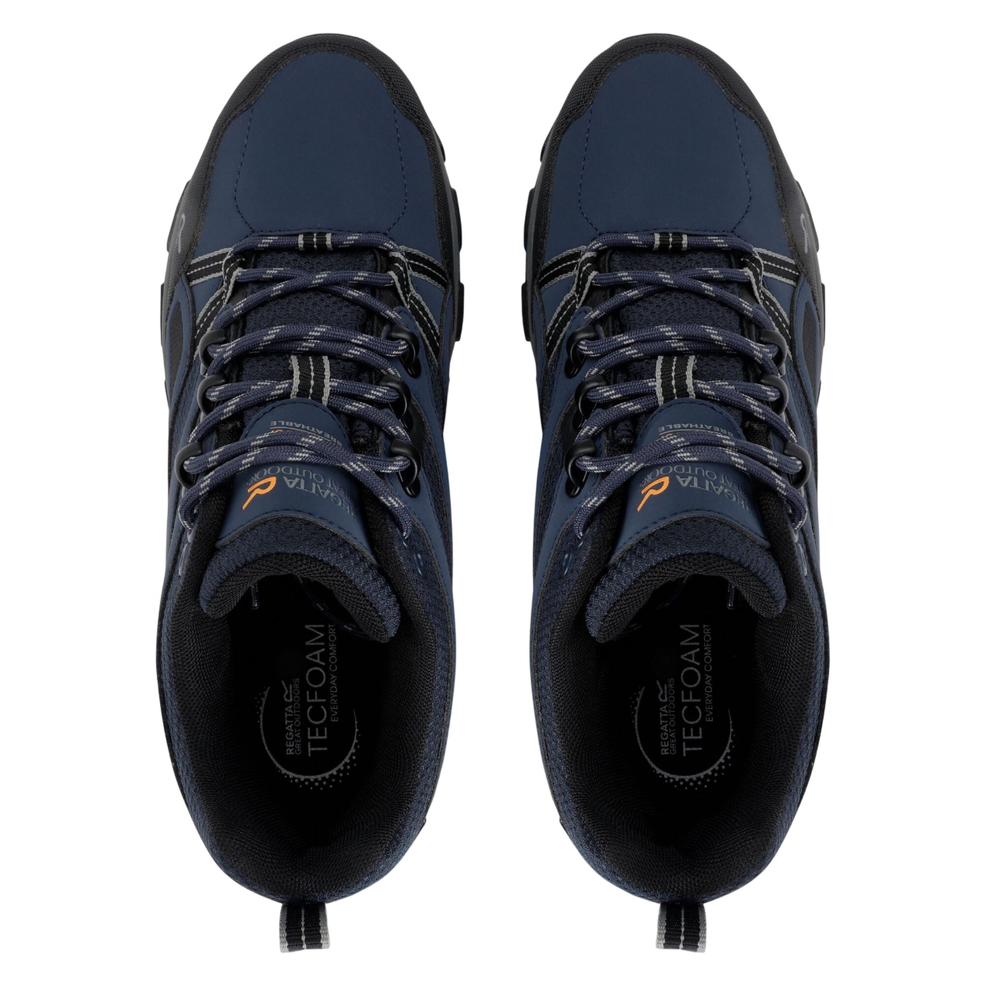 Navy-Dark Steel - Pack Shot - Regatta Mens Holcombe 3 Low Walking Boots