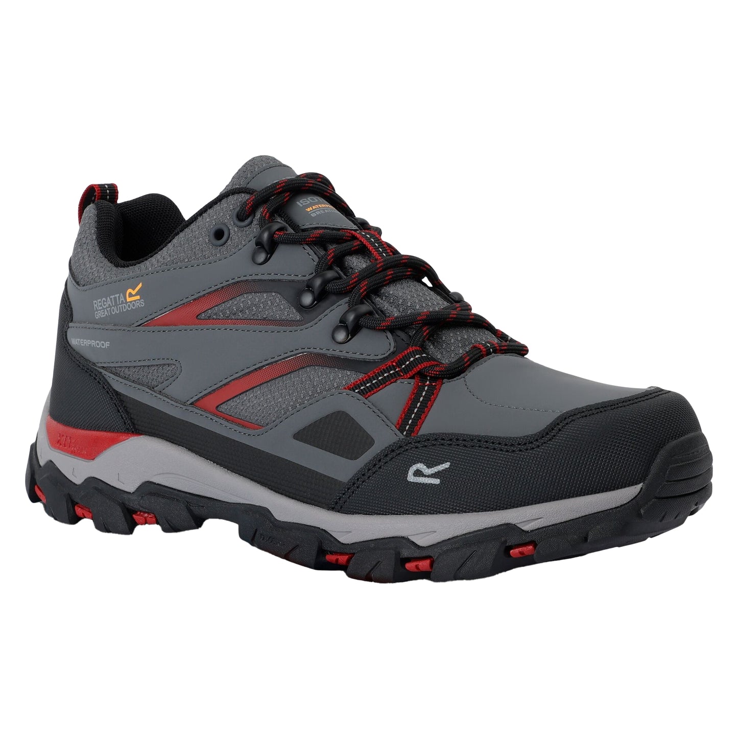 Briar-Rio Red - Front - Regatta Mens Holcombe 3 Low Walking Boots