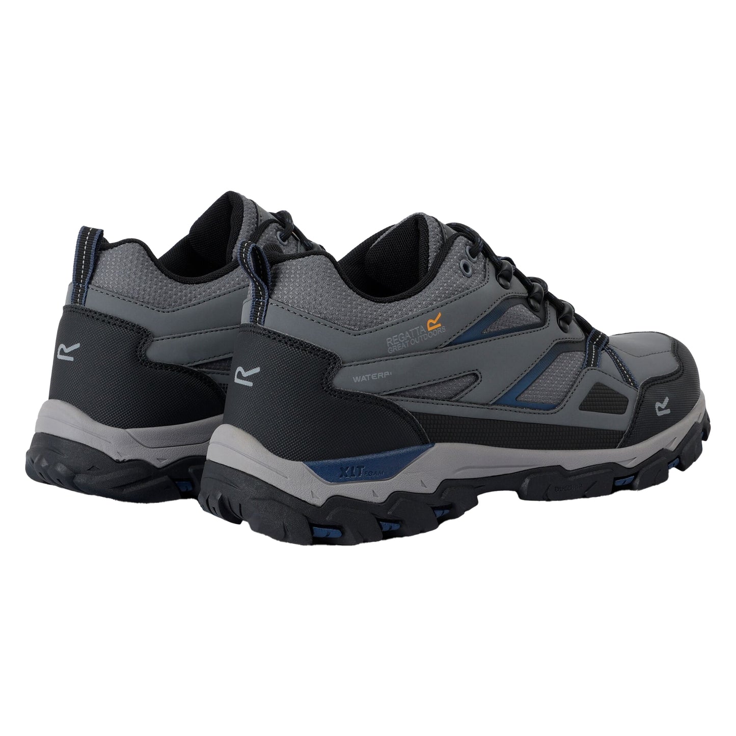 Granite-Moonlight Denim - Back - Regatta Mens Holcombe 3 Low Walking Boots