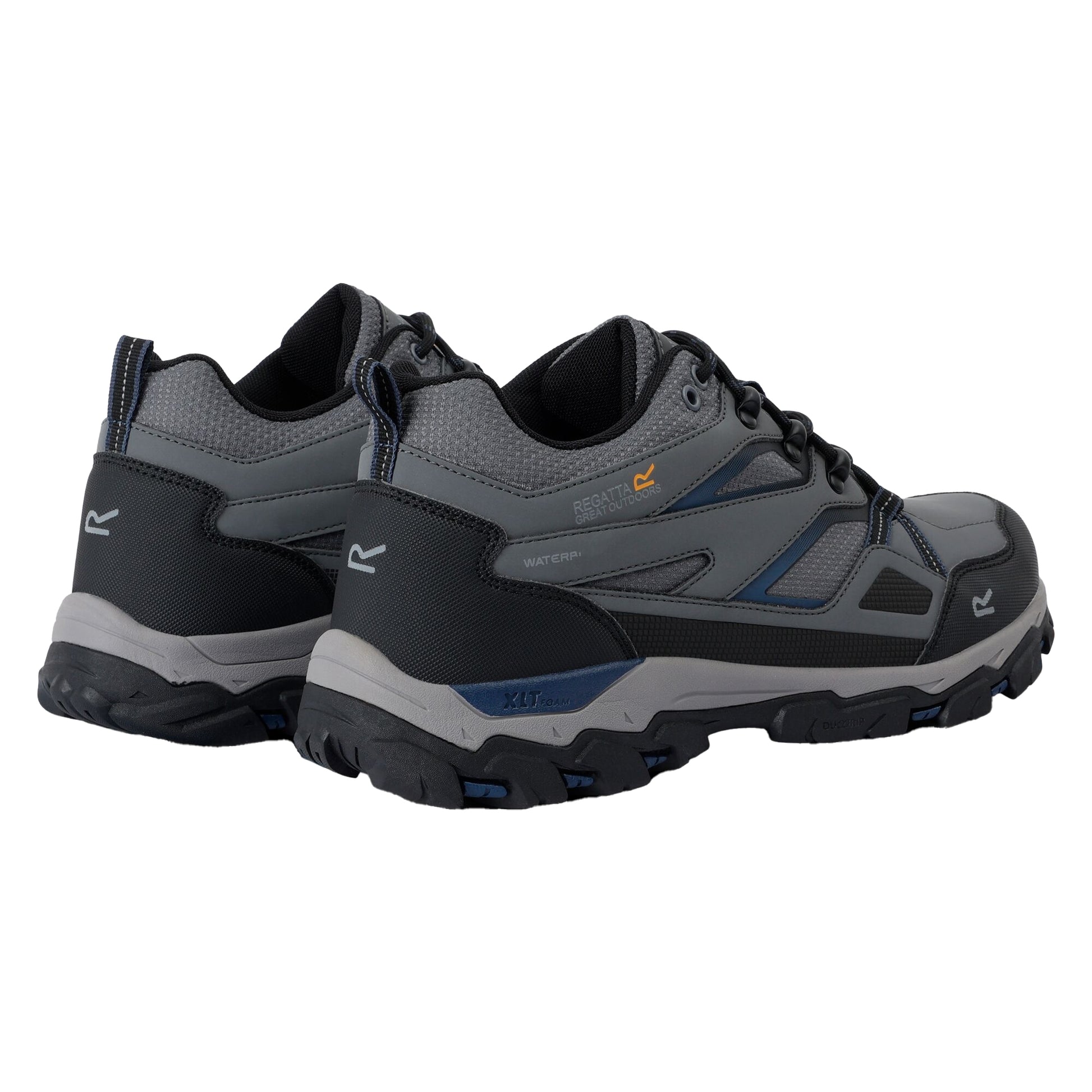 Granite-Moonlight Denim - Back - Regatta Mens Holcombe 3 Low Walking Boots