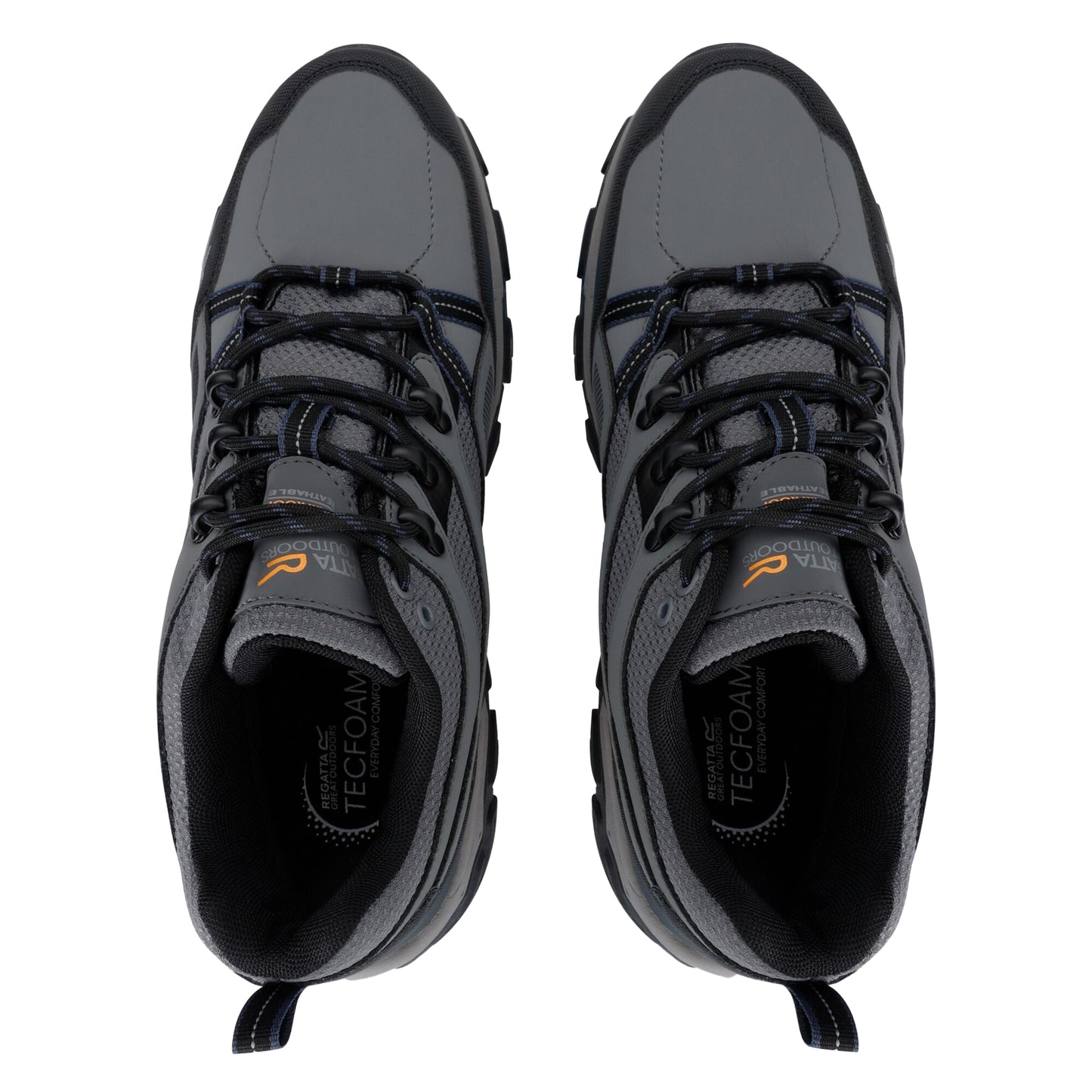 Granite-Moonlight Denim - Pack Shot - Regatta Mens Holcombe 3 Low Walking Boots