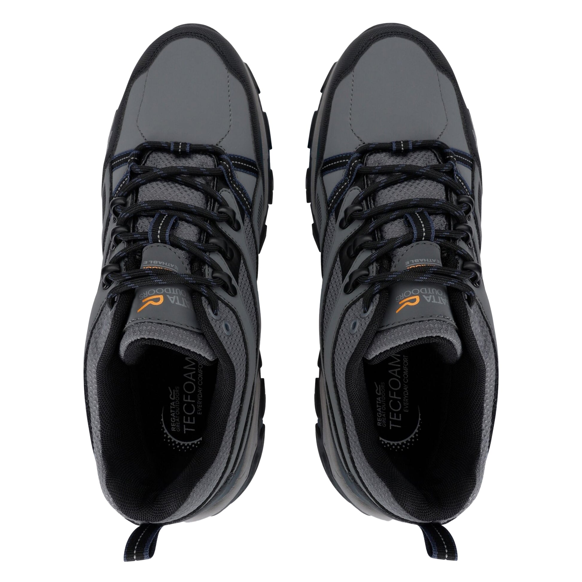 Granite-Moonlight Denim - Pack Shot - Regatta Mens Holcombe 3 Low Walking Boots